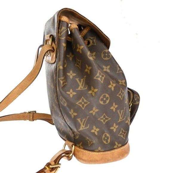 LOUIS VUITTON Montsouris MM Backpack Bag Monogram Leather Brown M51136 70EA501 - Picture 10 of 14